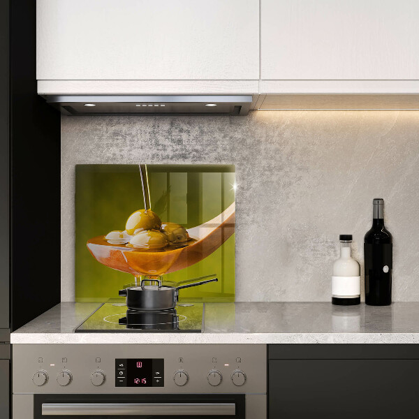 Zaščitna plošča za štedilnik Oljčno olje in olive