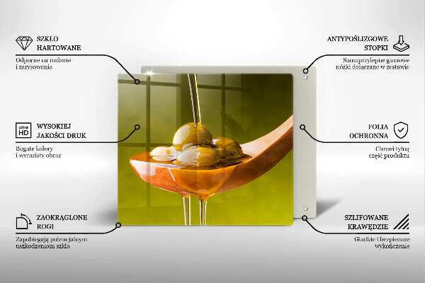 Zaščitna plošča za štedilnik Oljčno olje in olive