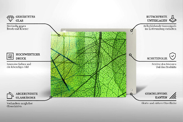 Stenska zaščitna plošča za štedilnik Naravne listne žile