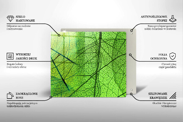 Stenska zaščitna plošča za štedilnik Naravne listne žile
