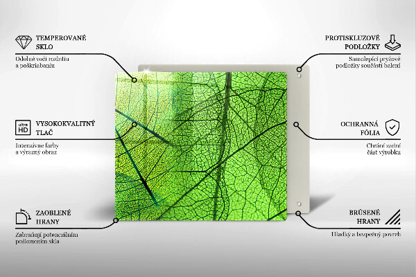 Stenska zaščitna plošča za štedilnik Naravne listne žile