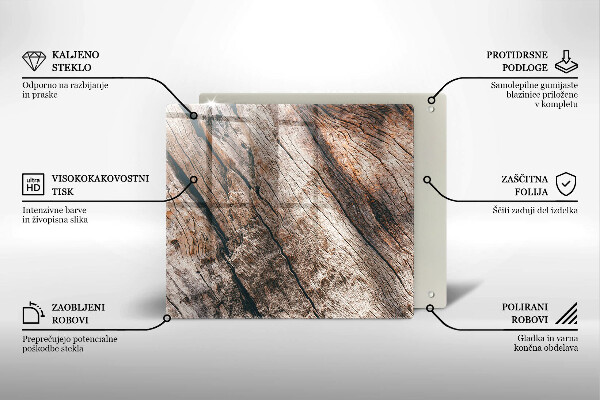 Zaščitna plošča za štedilnik Struktura lesa
