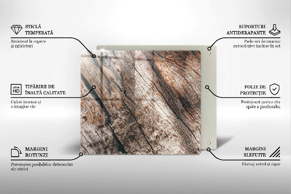 Zaščitna plošča za štedilnik Struktura lesa