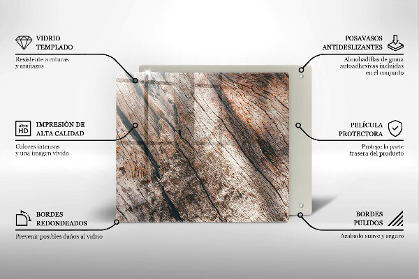 Zaščitna plošča za štedilnik Struktura lesa