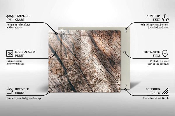 Zaščitna plošča za štedilnik Struktura lesa