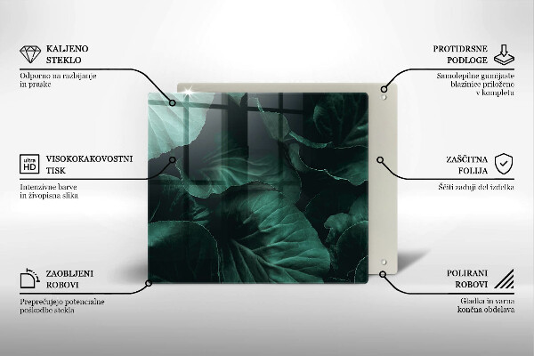 Zaščitna plošča za štedilnik Divji temni listi