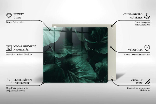 Zaščitna plošča za štedilnik Divji temni listi