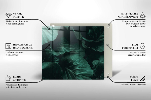 Zaščitna plošča za štedilnik Divji temni listi