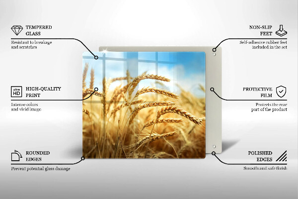 Zaščitna plošča za štedilnik Klasje žit na polju