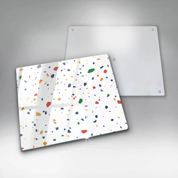 Stenska zaščitna plošča za štedilnik Pisana kamnina