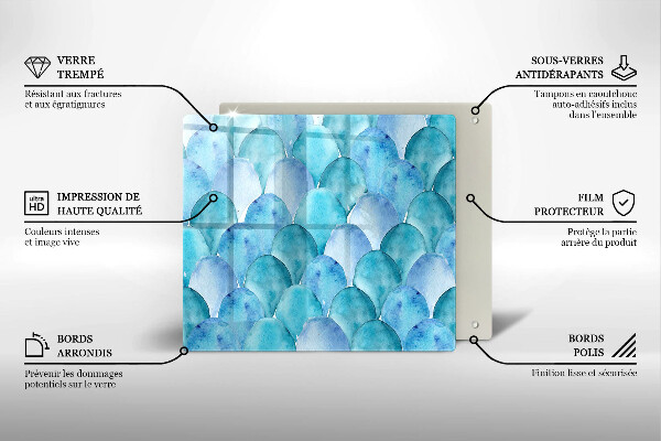 Stenska zaščitna plošča za štedilnik Akvarelne lestvice