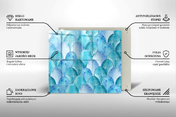 Stenska zaščitna plošča za štedilnik Akvarelne lestvice