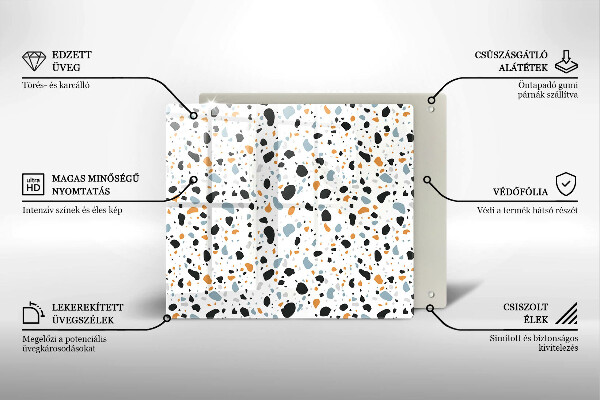 Stenska zaščitna plošča za štedilnik Dekorativna kamenina