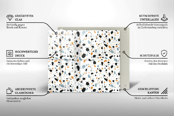 Stenska zaščitna plošča za štedilnik Dekorativna kamenina