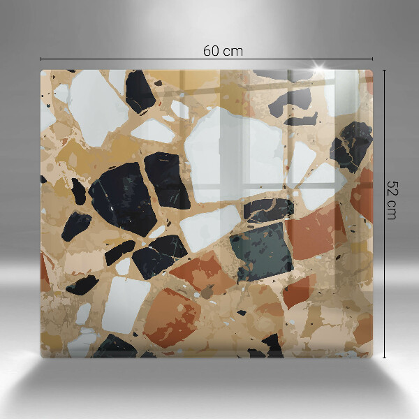 Stenska zaščitna plošča za štedilnik Plošča z okrasnimi kamni