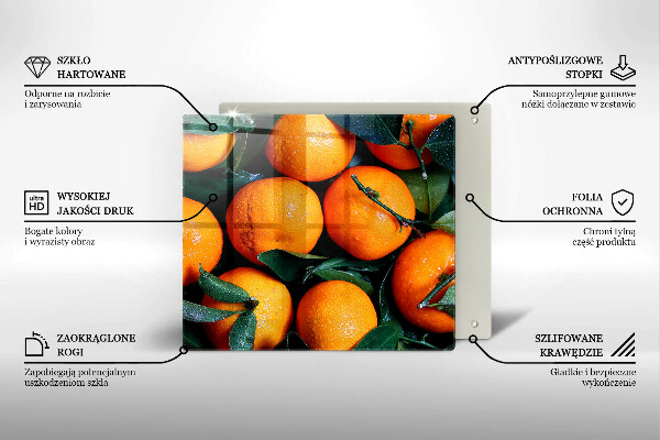 Stenska zaščitna plošča za štedilnik Oranžno sadje