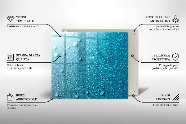 Zaščitna plošča za štedilnik Kapljice vode