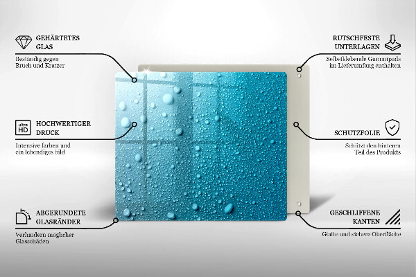 Zaščitna plošča za štedilnik Kapljice vode