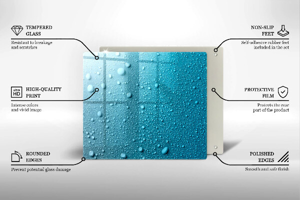 Zaščitna plošča za štedilnik Kapljice vode