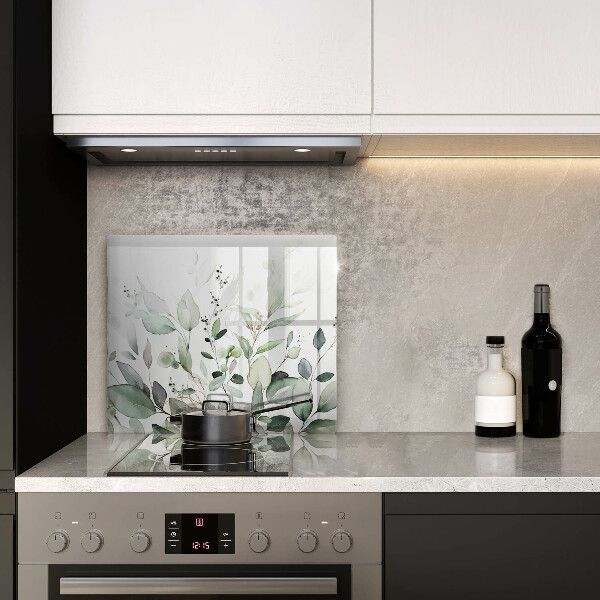 Zaščitna plošča za štedilnik Akvarelne rastline