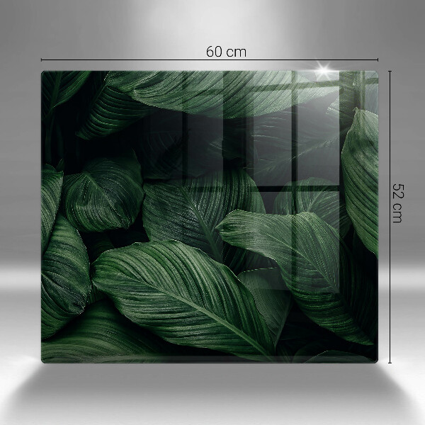 Stenska zaščitna plošča za štedilnik Temni listi