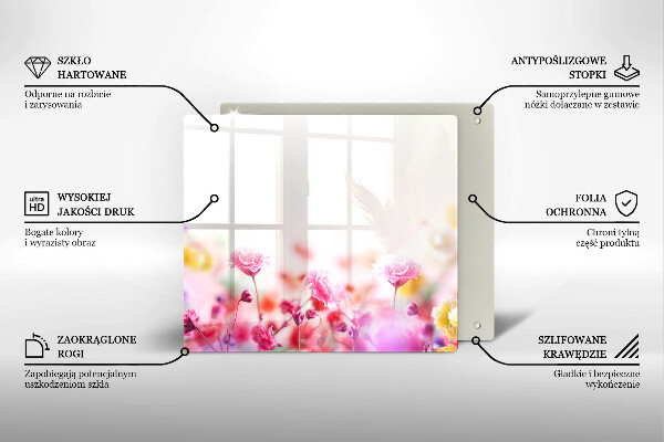 Stenska zaščitna plošča za štedilnik Cvetlični travnik