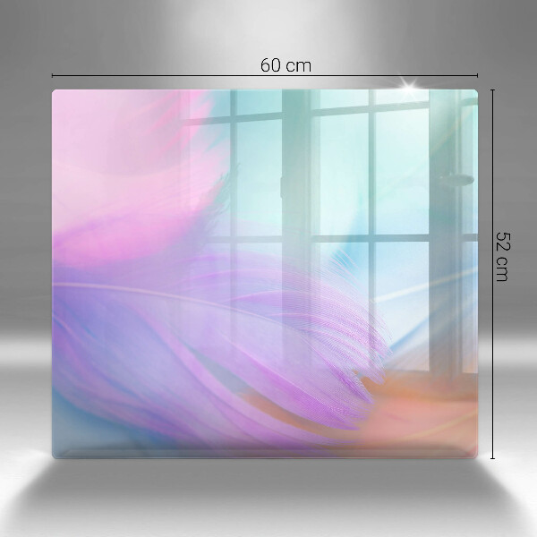 Stenska zaščitna plošča za štedilnik Pastelno perje