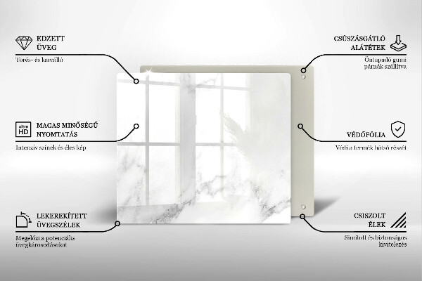 Stenska zaščitna plošča za štedilnik Moderni marmor