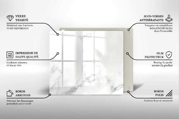 Stenska zaščitna plošča za štedilnik Moderni marmor