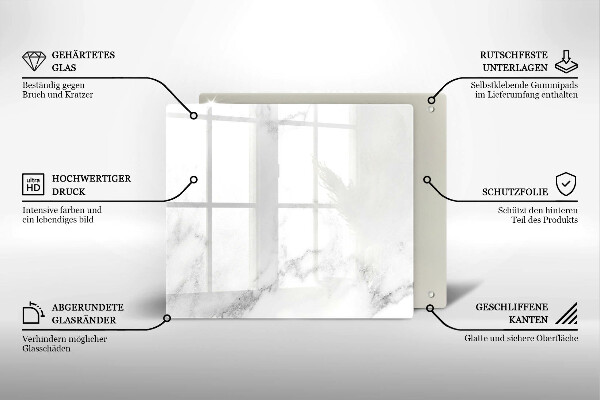 Stenska zaščitna plošča za štedilnik Moderni marmor