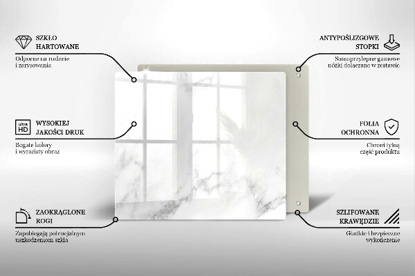 Stenska zaščitna plošča za štedilnik Moderni marmor