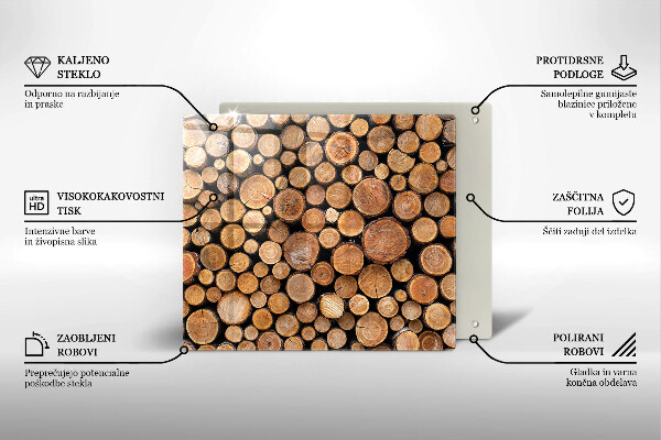 Stenska zaščitna plošča za štedilnik Drevesna debla