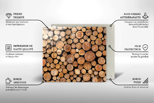 Stenska zaščitna plošča za štedilnik Drevesna debla