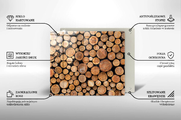 Stenska zaščitna plošča za štedilnik Drevesna debla