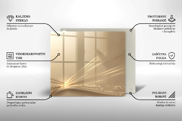 Stenska zaščitna plošča za štedilnik Moderna abstrakcija
