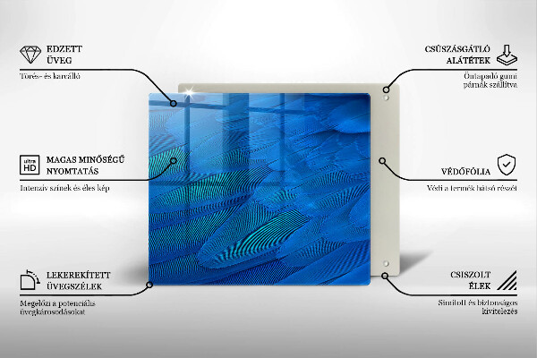 Zaščitna plošča za štedilnik Ptičje perje