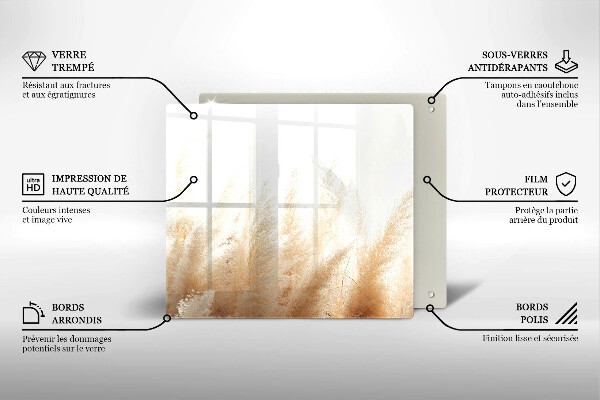 Zaščitna plošča za štedilnik Pampaška trava