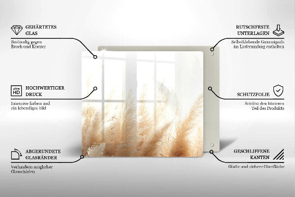 Zaščitna plošča za štedilnik Pampaška trava