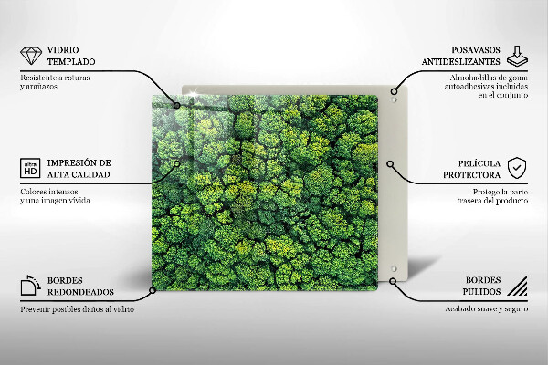 Zaščitna plošča za štedilnik Naravna rastlina mah