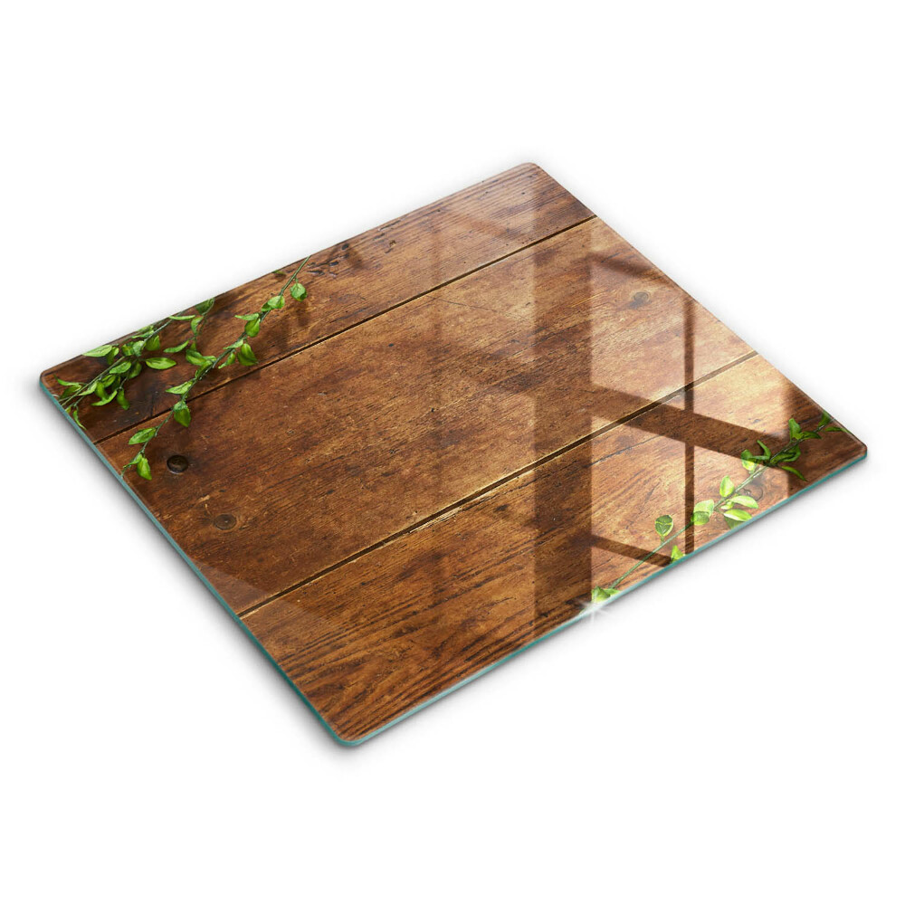 Zaščitna plošča za štedilnik Lesene deske in listi