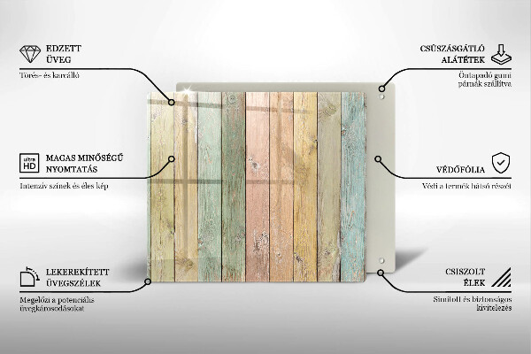 Stenska zaščitna plošča za štedilnik Pisane vintage table