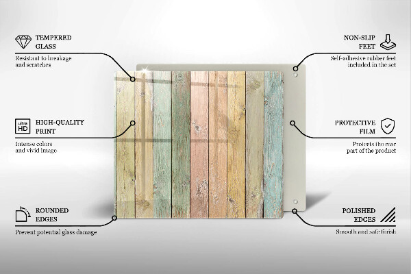 Stenska zaščitna plošča za štedilnik Pisane vintage table