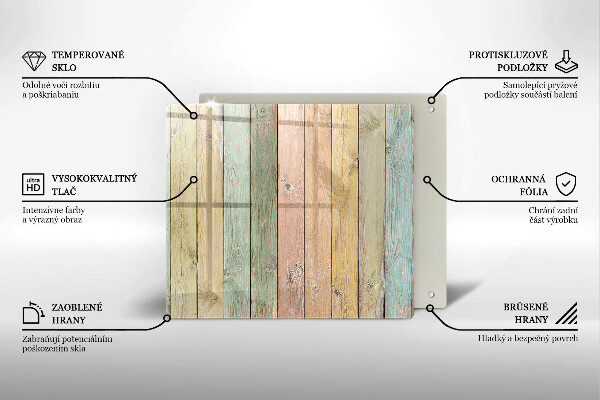 Stenska zaščitna plošča za štedilnik Pisane vintage table