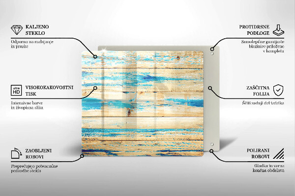 Stenska zaščitna plošča za štedilnik Retro lesene plošče