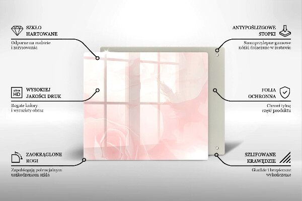 Stenska zaščitna plošča za štedilnik Ozadje pastelnih vrtnic