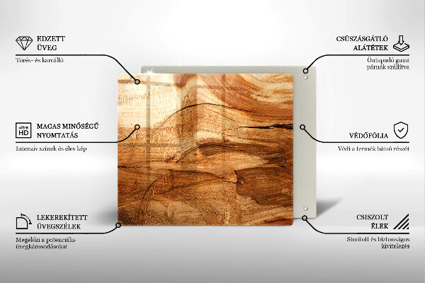 Stenska zaščitna plošča za štedilnik Tekstura lesene plošče