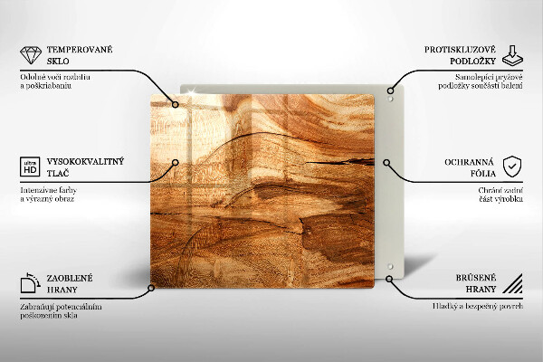 Stenska zaščitna plošča za štedilnik Tekstura lesene plošče