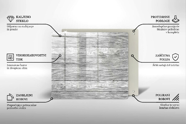 Stenska zaščitna plošča za štedilnik Stare lesene plošče
