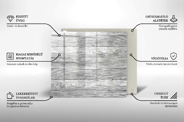 Stenska zaščitna plošča za štedilnik Stare lesene plošče