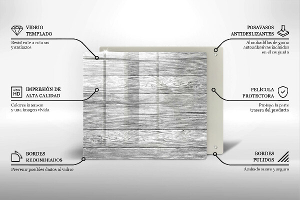 Stenska zaščitna plošča za štedilnik Stare lesene plošče